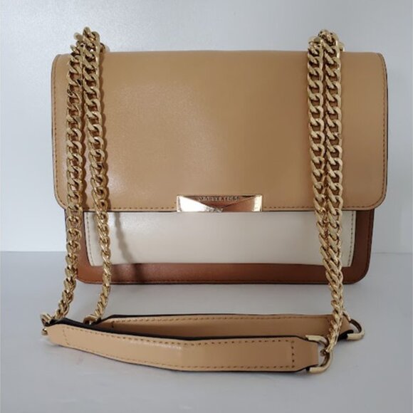 Michael Kors Jade Large Neutral Tri-Color Leather Crossbody - Picture 7 of 15